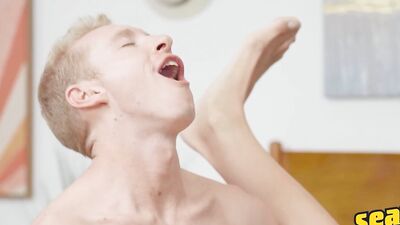 Phoenix Strokes Grayson's Long Cock Getting Him Hard, Then Sees Just How Deep He Can Take It In His Mouth - SEAN CODY