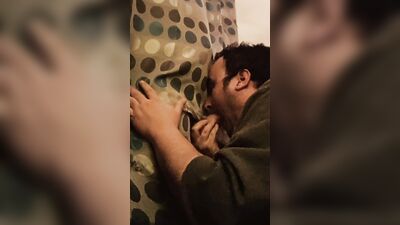 A nurse comes to relieve himself in my mouth after a long day of work