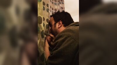 A nurse comes to relieve himself in my mouth after a long day of work