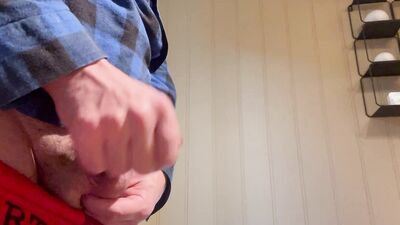 Morning masturbation.