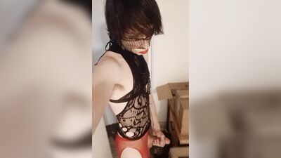 Feminized with a butt plug in my bussy jacking off