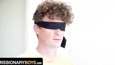 As President Ford Blindfolds The Young Missionary, He Sucks His Cock And Prepares To Penetrate Him