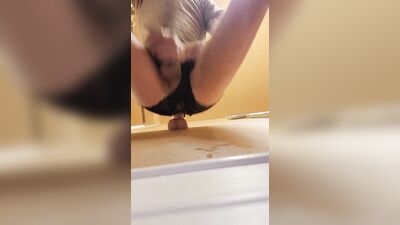 Anal big cumshot dildo deep