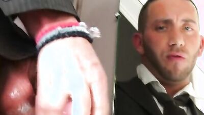 Male masturbator to handsome suited guy serviced in spite of him a porn.