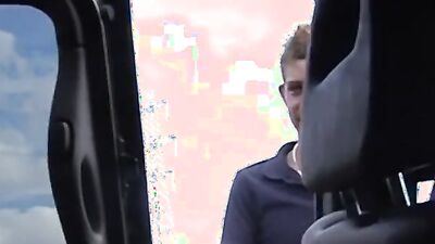 Amateur twinks picked up in vehicle where they bang a lot