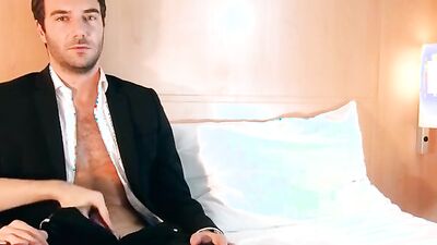 Stefan Handsome hetero male gets wanked his cock in spite of him