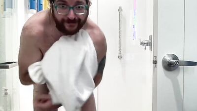Cute guy takes shower, thinks about you, gets distracted lol