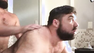 Bend over the Bathroom Sink and get Filled up boy