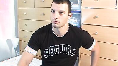 Romain, Nice innocent straight guy serviced his cock by us.