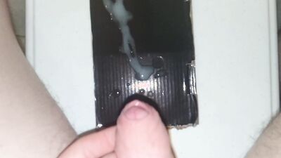 Cummed with a big dick and flooded everything with hot cum .