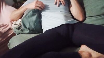 Pinky underwear on pussy