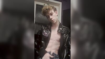 gay Twink masturbating his big Dick