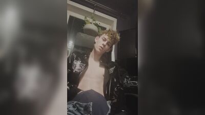 gay Twink masturbating his big Dick