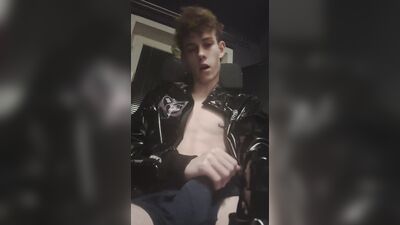gay Twink masturbating his big Dick