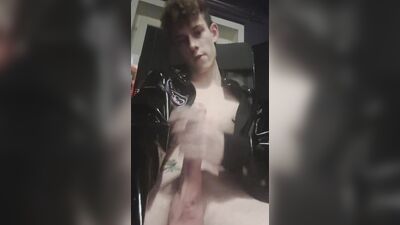 gay Twink masturbating his big Dick