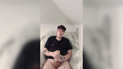 Croatian boy plays with toys and cums