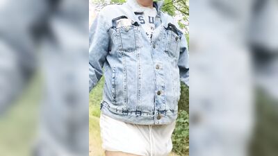 walks in transparent shorts and pisses in them