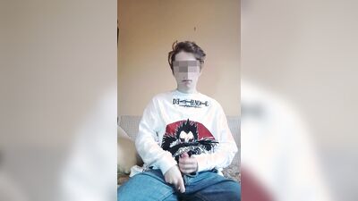 boy swallows cum from a used condom