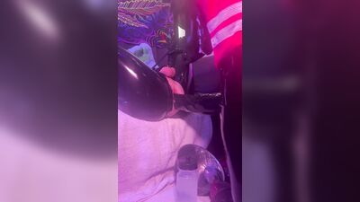 Latex puppy in Fursuit gets used on the sofa very hard ( XL Toys and Fisting) - Single PoV