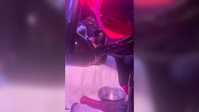 Latex puppy in Fursuit gets used on the sofa very hard ( XL Toys and Fisting) - Single PoV