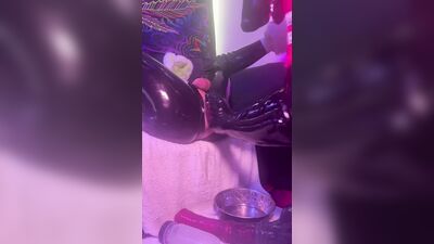 Latex puppy in Fursuit gets used on the sofa very hard ( XL Toys and Fisting) - Single PoV
