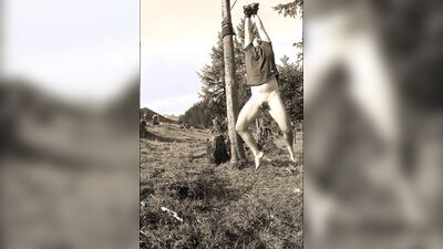 Andy's funny Gymnastics in hanging November 2023 pried open Thighs in the Air