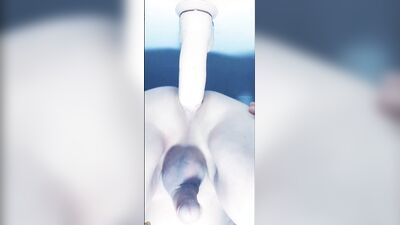 Anal dildo small ass beautiful buttocks hairless anal