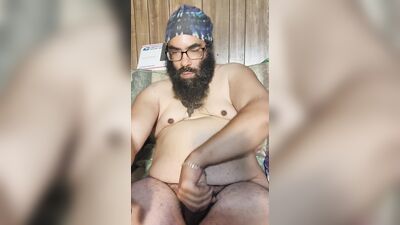 Alpha Silverwolf edging and stroking my thick bbc until I cum wishing I was inside of your holes