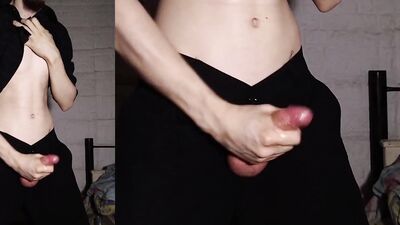 Stripping for You then Oiling and Jerking my Big Cock - HUGE CUMSHOT