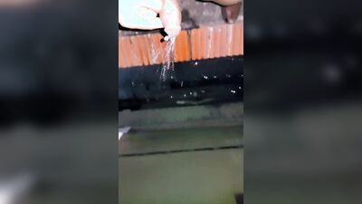 Cute little dick twink sissy slut simran pissing home and outdoor pov
