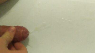 My young huge cock spurts out huge portions of hot white cum !