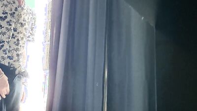 johnholmesjunior in open window solo show with huge pre cum and massive cum load neighbours watch