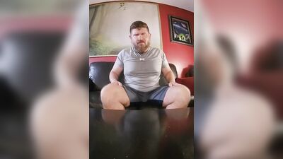 40-year-old Gym Dude Strip Tease
