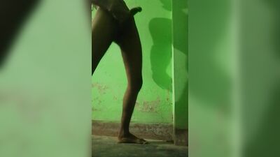 Masturbating in rainy day and experimenting