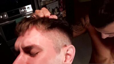 Kinky hunk rimming studs ass