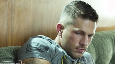 New Recruit Takes ROUGH Pounding By 2 Army Vets in Bareback Threesome