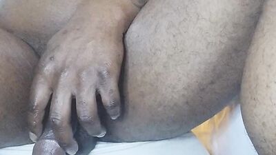 Late night solo black cock masturbation - jumping dick edition