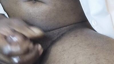 Yellow vibrator hand job cumshot