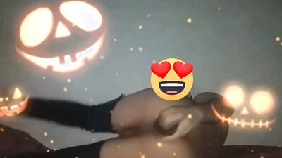 SofiBlack Celebrate Halloween big ass gay taking big huge dildo