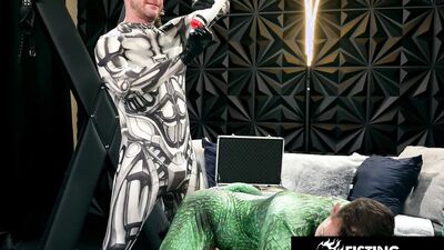 Hero's Chained & Fisted By Hunk Villain