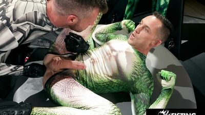 Hero's Chained & Fisted By Hunk Villain