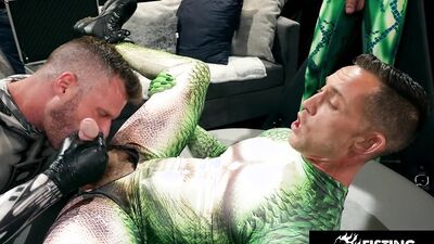 Hero's Chained & Fisted By Hunk Villain