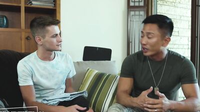 New Recruit Takes ROUGH Pounding By 2 Army Vets in Bareback Threesome - DisruptiveFilms