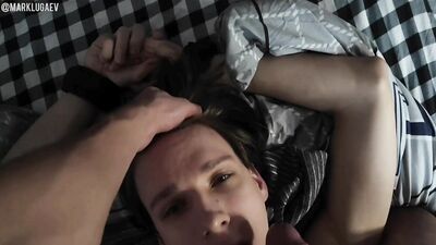 Slim cute femboy services grinder guy with big uncut dick