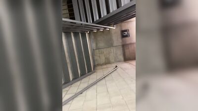Cade Maddox gets sucked off in stairwell by Quin Quire