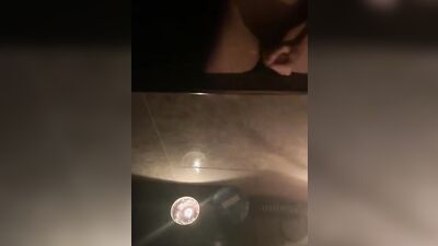 Late Night Cumshot in Candlelit Bathroom