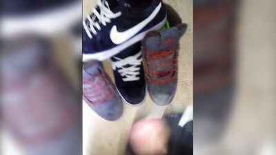 Hard Sneaker Fuck & Cum