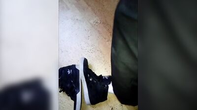Piss Adidas Hardcourt and Cum