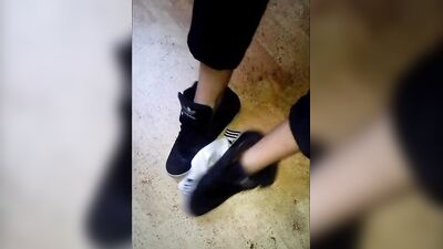 Piss Adidas Hardcourt and Cum
