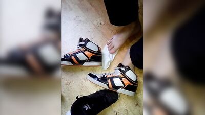 Piss Adidas Hardcourt and Cum